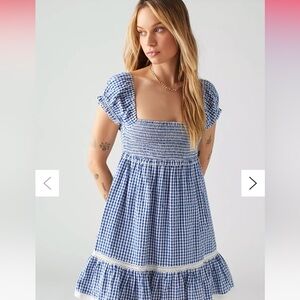 Urban Outfitters Blue Gingham Dress
